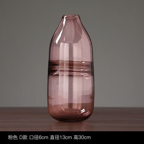 Glass Vases in Blue, Pink or Gray - High Street Cottage
