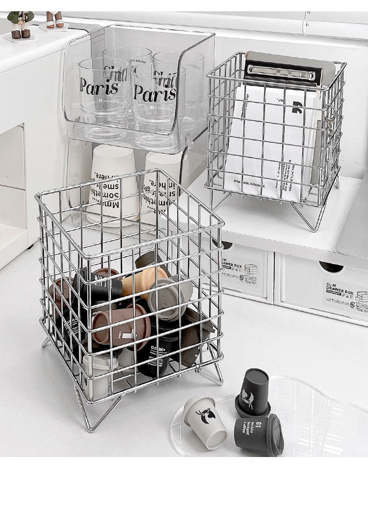 Iron Wire Storage Basket - High Street Cottage