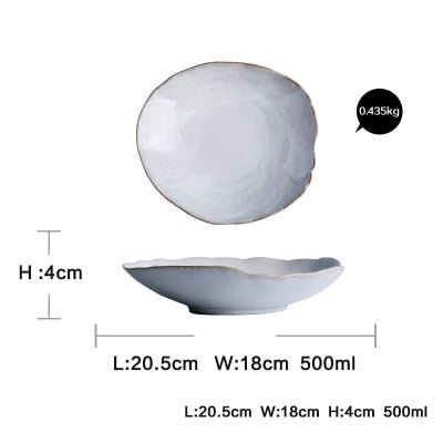 Irregular Shaped Ceramic Dishware - High Street Cottage