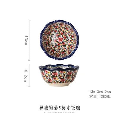 Old World Polish Style Hand-painted Ceramic Bakeware - High Street Cottage