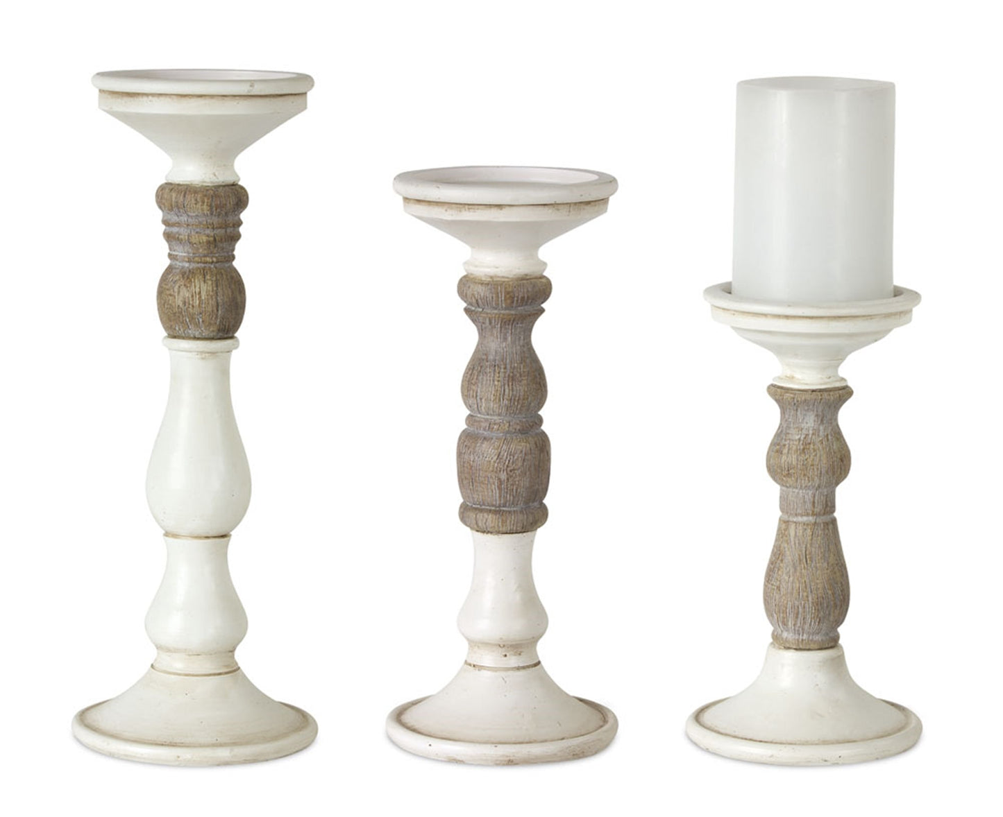 Pillar Candle Holders - Set of 3 - High Street Cottage