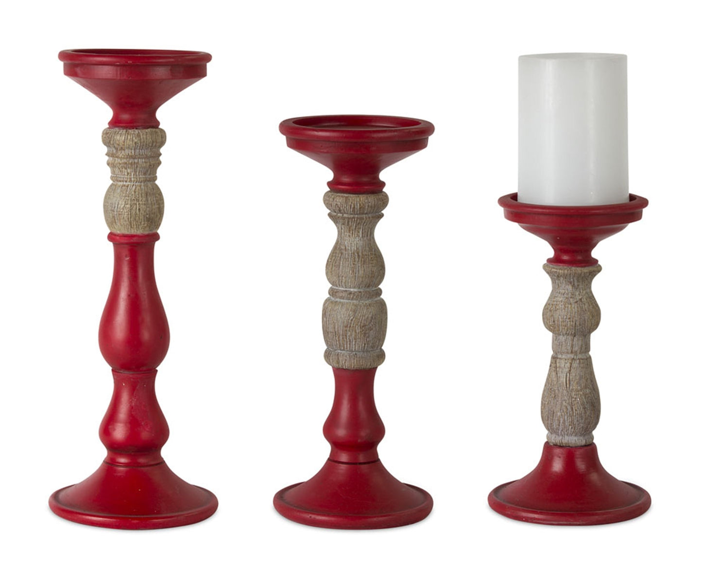 Pillar Candle Holders - Set of 3 - High Street Cottage