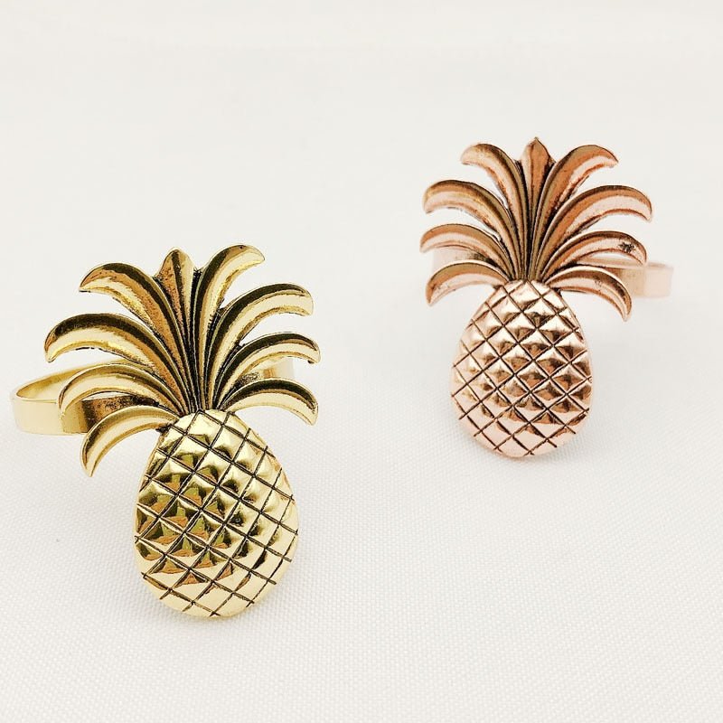 Pineapple Napkin Rings - Set 10 - High Street Cottage