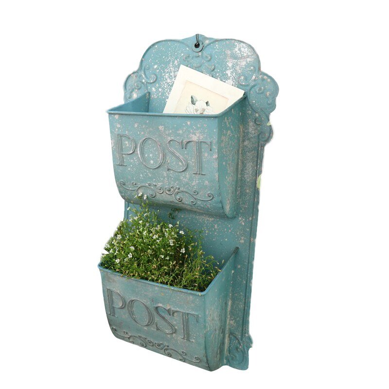 Retro Distressed Mailbox - Wall Mounted Letter Holder - High Street Cottage