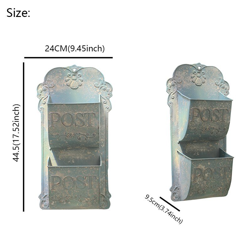 Retro Distressed Mailbox - Wall Mounted Letter Holder - High Street Cottage