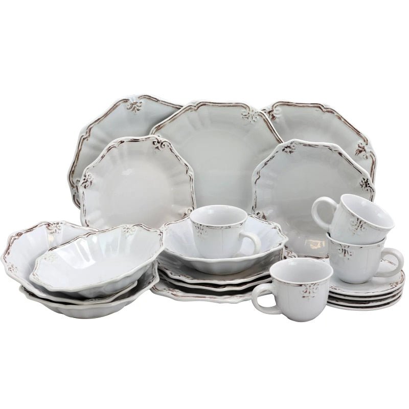 Rustic Fleur De Lys Dinnerware Set - High Street Cottage