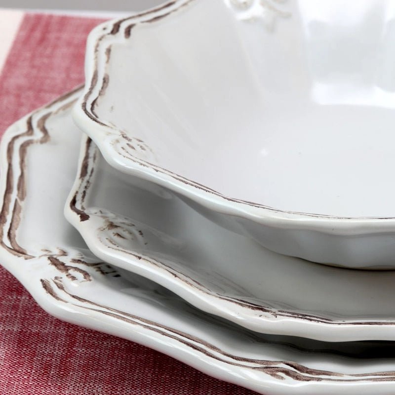 Rustic Fleur De Lys Dinnerware Set - High Street Cottage