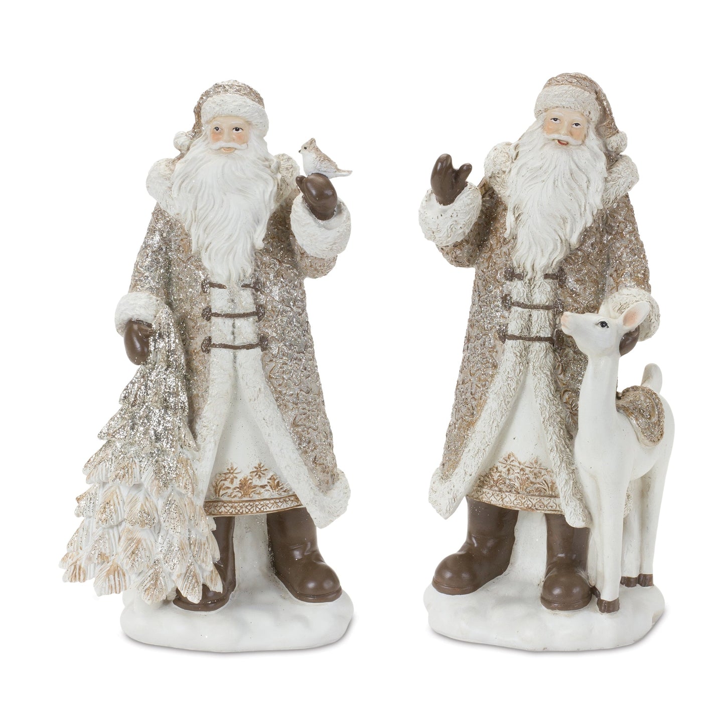Santas with Woodland Friends - Set of 2 - High Street Cottage