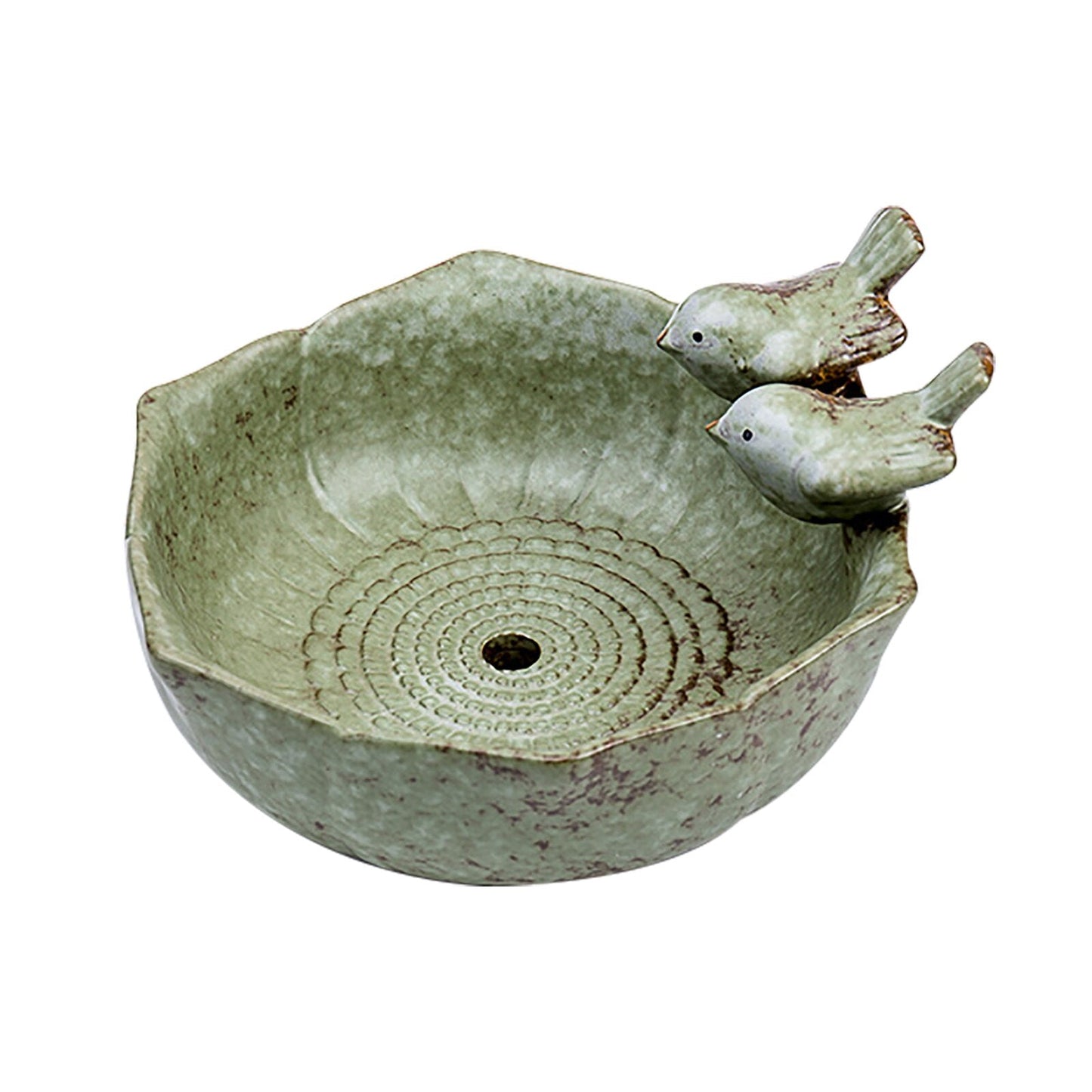 Sculpted Copper Bird Bath or Bird Feeder - High Street Cottage
