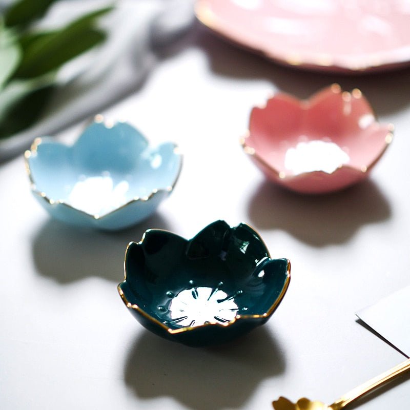 Small Cherry Blossom Ceramic Dish - 3 colors - High Street Cottage
