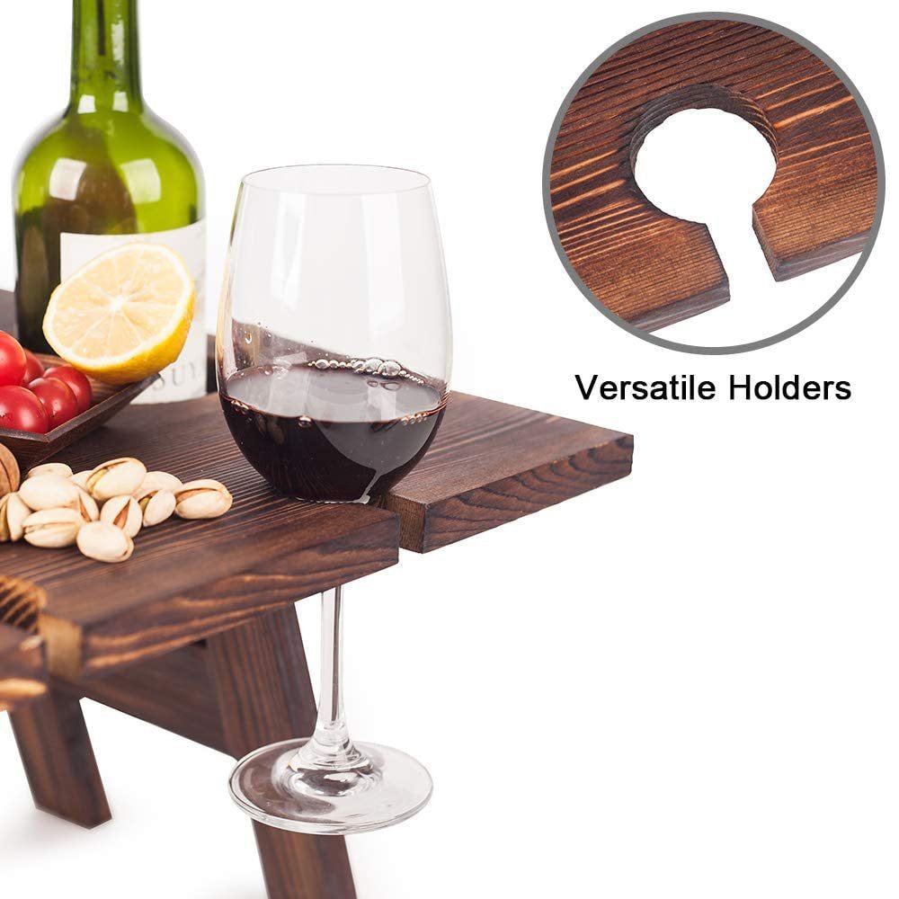 Small Wooden Folding Picnic Table - Rectangle - High Street Cottage