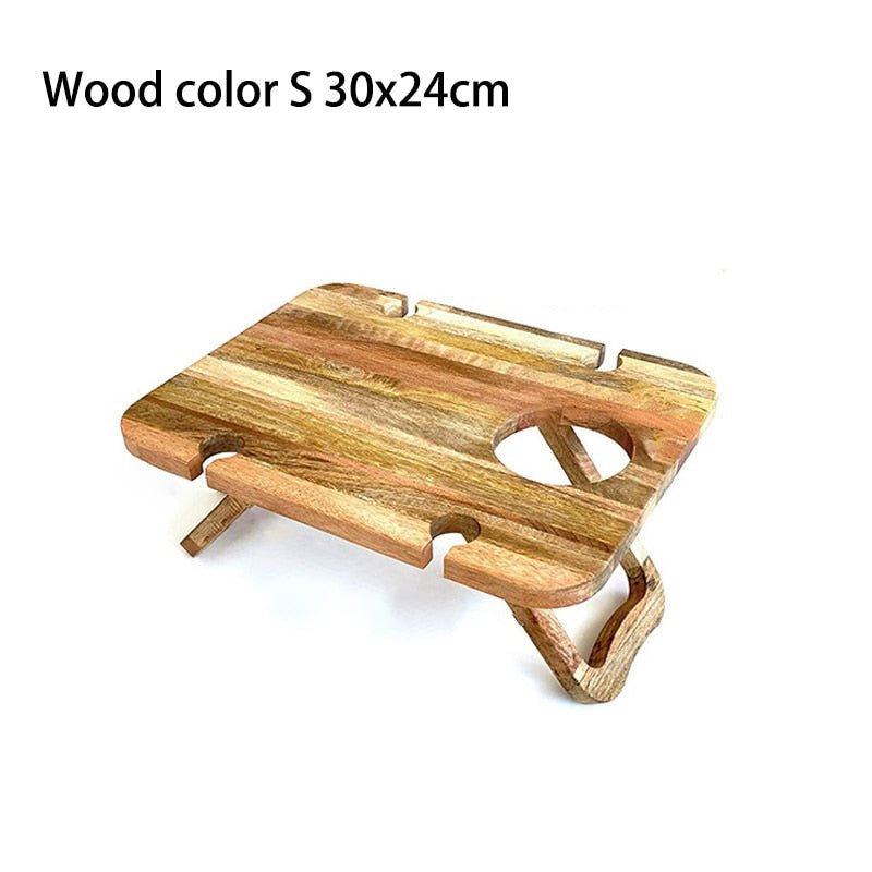 Small Wooden Folding Picnic Table - Rectangle - High Street Cottage