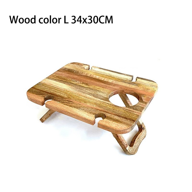 Small Wooden Folding Picnic Table - Rectangle - High Street Cottage