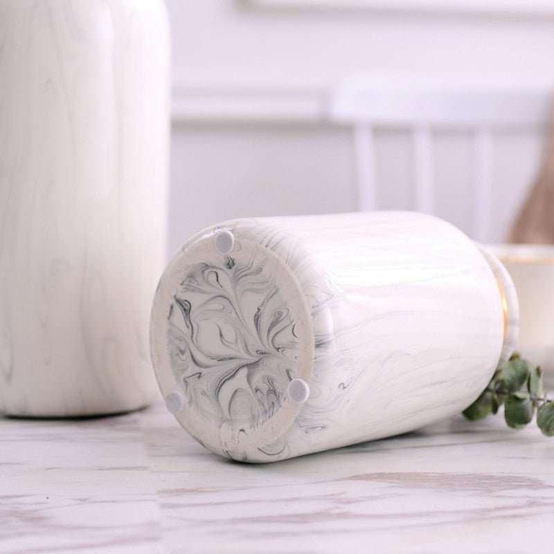 Sophisticated Marbled Ceramic Vase - 2 sizes - High Street Cottage