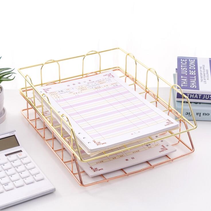 Stackable Wire Paper Tray/Office Rack - High Street Cottage