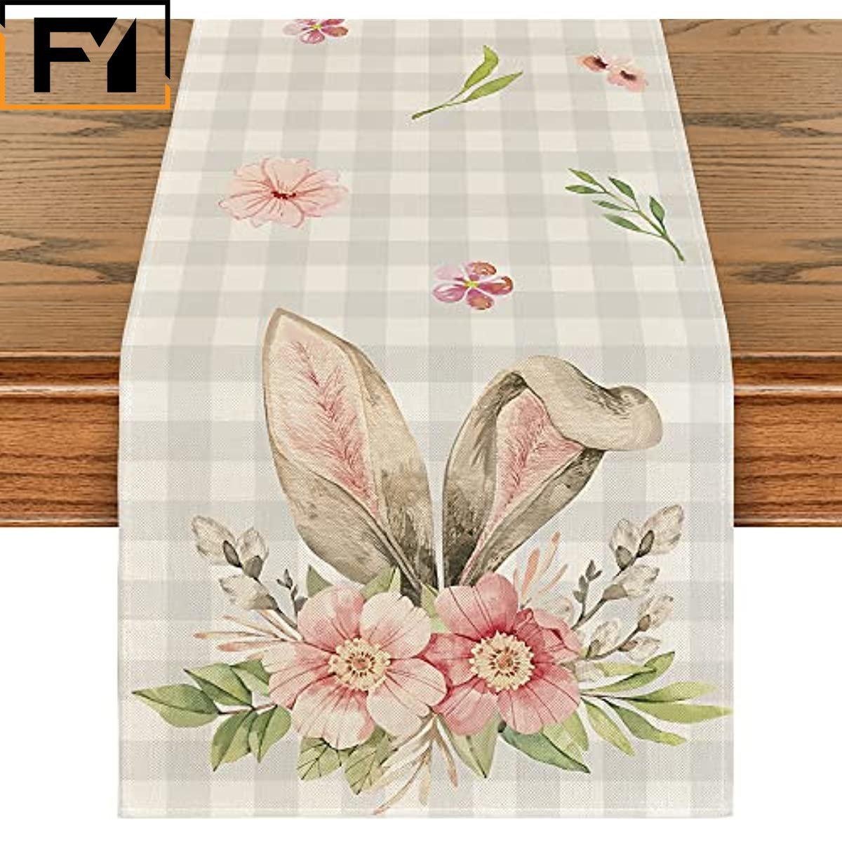 Sweet and Whimsical Spring Bunny Themed Table Runners - High Street Cottage