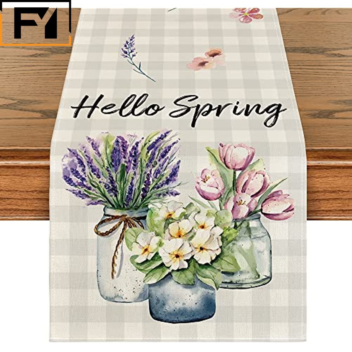 Sweet and Whimsical Spring Bunny Themed Table Runners - High Street Cottage