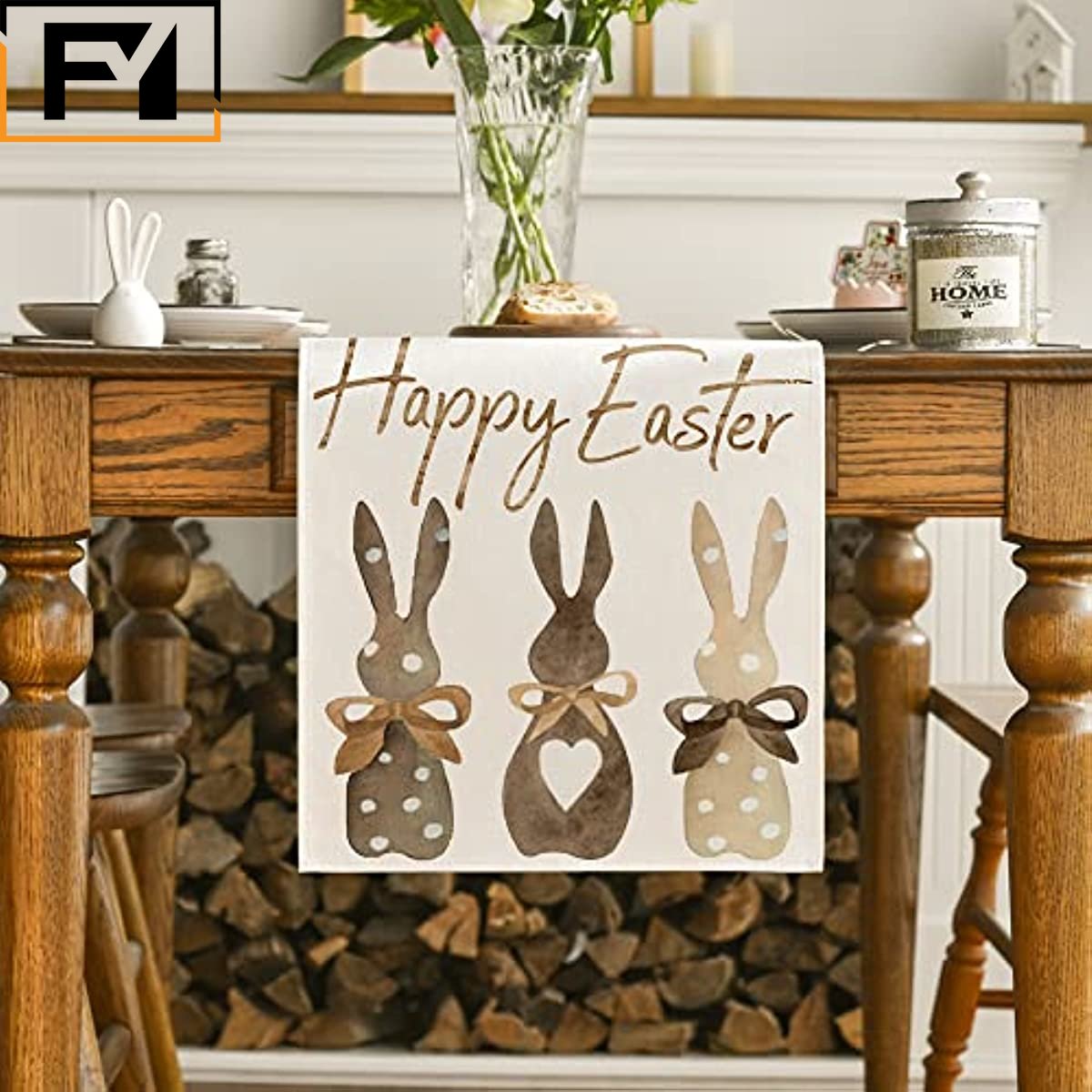Sweet and Whimsical Spring Bunny Themed Table Runners - High Street Cottage