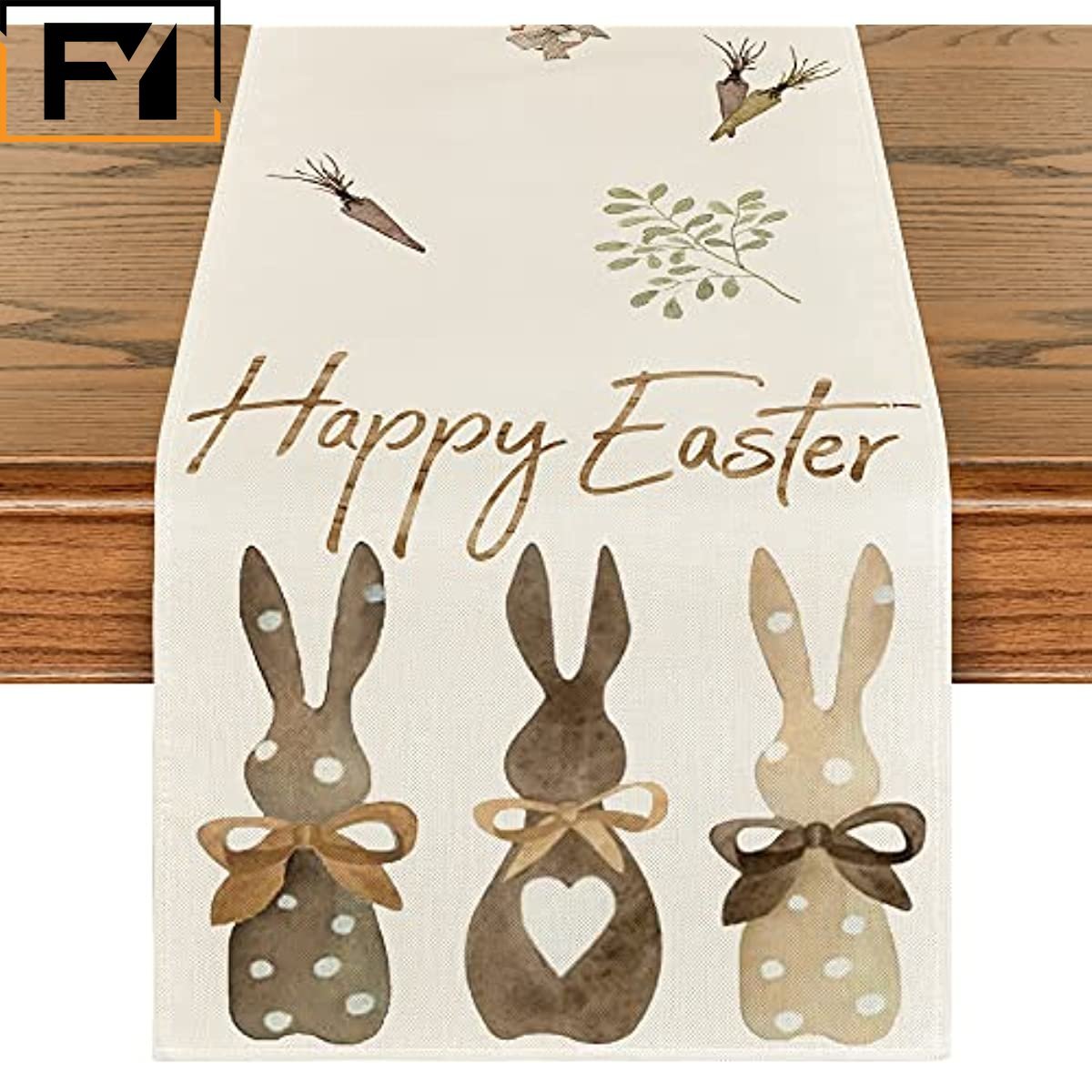 Sweet and Whimsical Spring Bunny Themed Table Runners - High Street Cottage