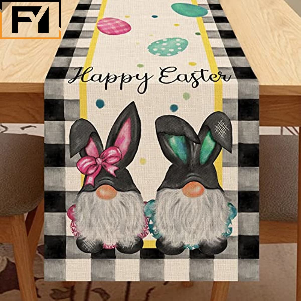 Sweet and Whimsical Spring Bunny Themed Table Runners - High Street Cottage