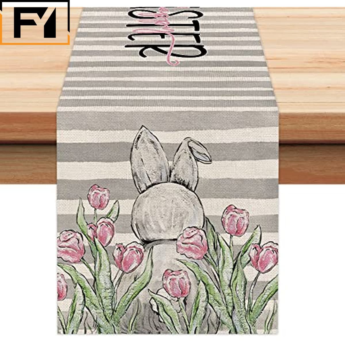 Sweet and Whimsical Spring Bunny Themed Table Runners - High Street Cottage