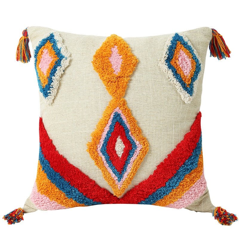 Tufted and Textured Boho Throw Pillow Covers - High Street Cottage