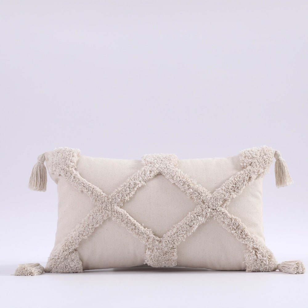Tufted and Textured Boho Throw Pillow Covers - High Street Cottage