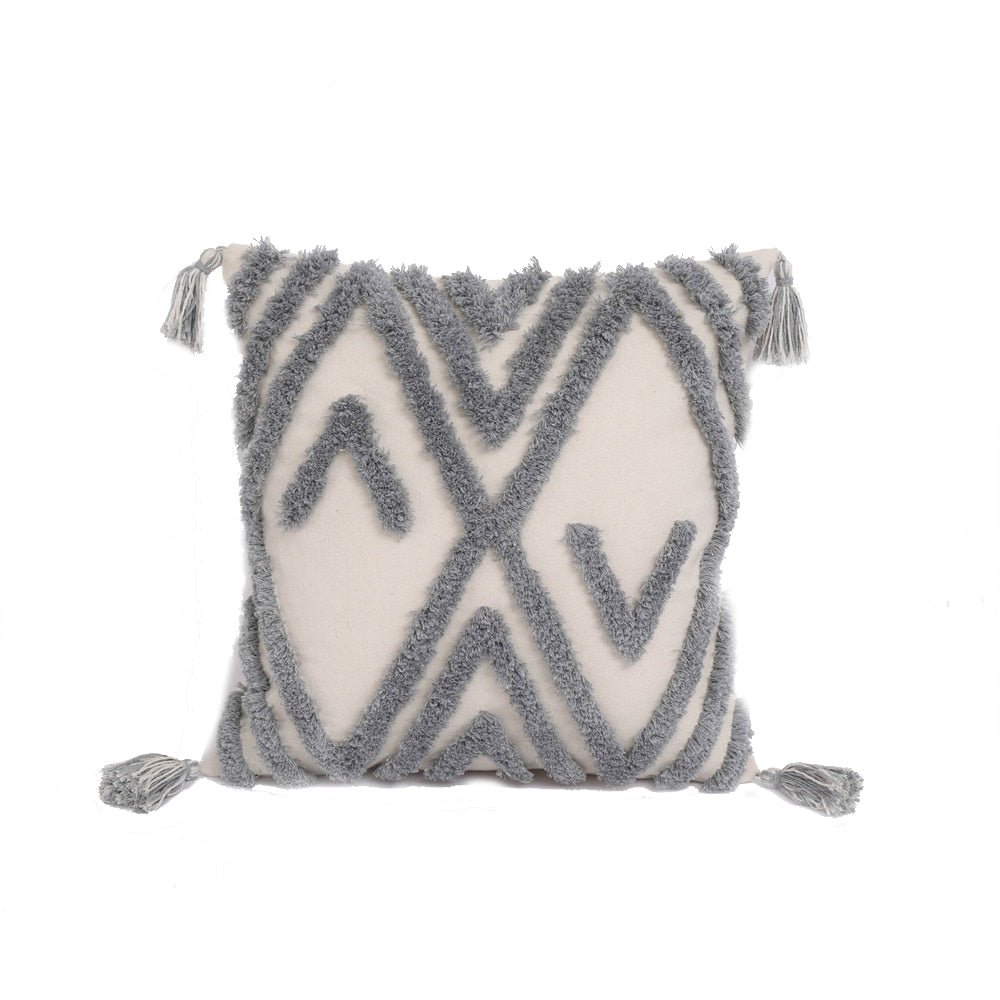 Tufted and Textured Boho Throw Pillow Covers - High Street Cottage