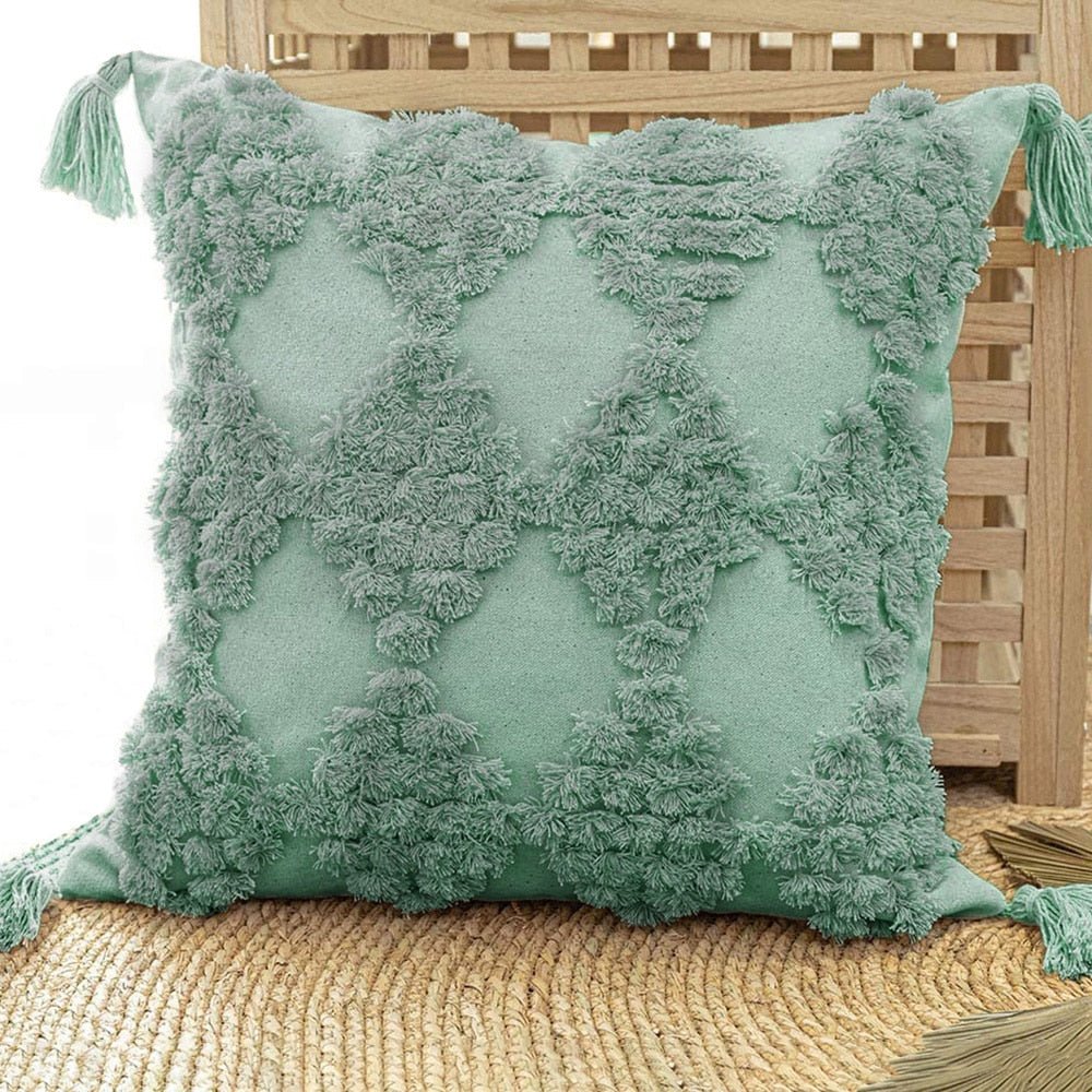 Tufted and Textured Boho Throw Pillow Covers - High Street Cottage