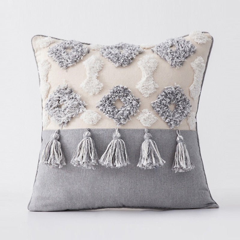 Tufted and Textured Boho Throw Pillow Covers - High Street Cottage