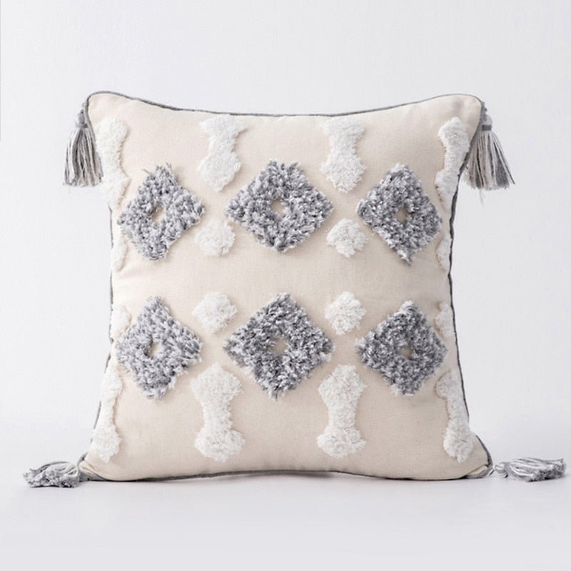 Tufted and Textured Boho Throw Pillow Covers - High Street Cottage