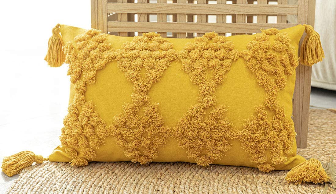 Tufted and Textured Boho Throw Pillow Covers - High Street Cottage