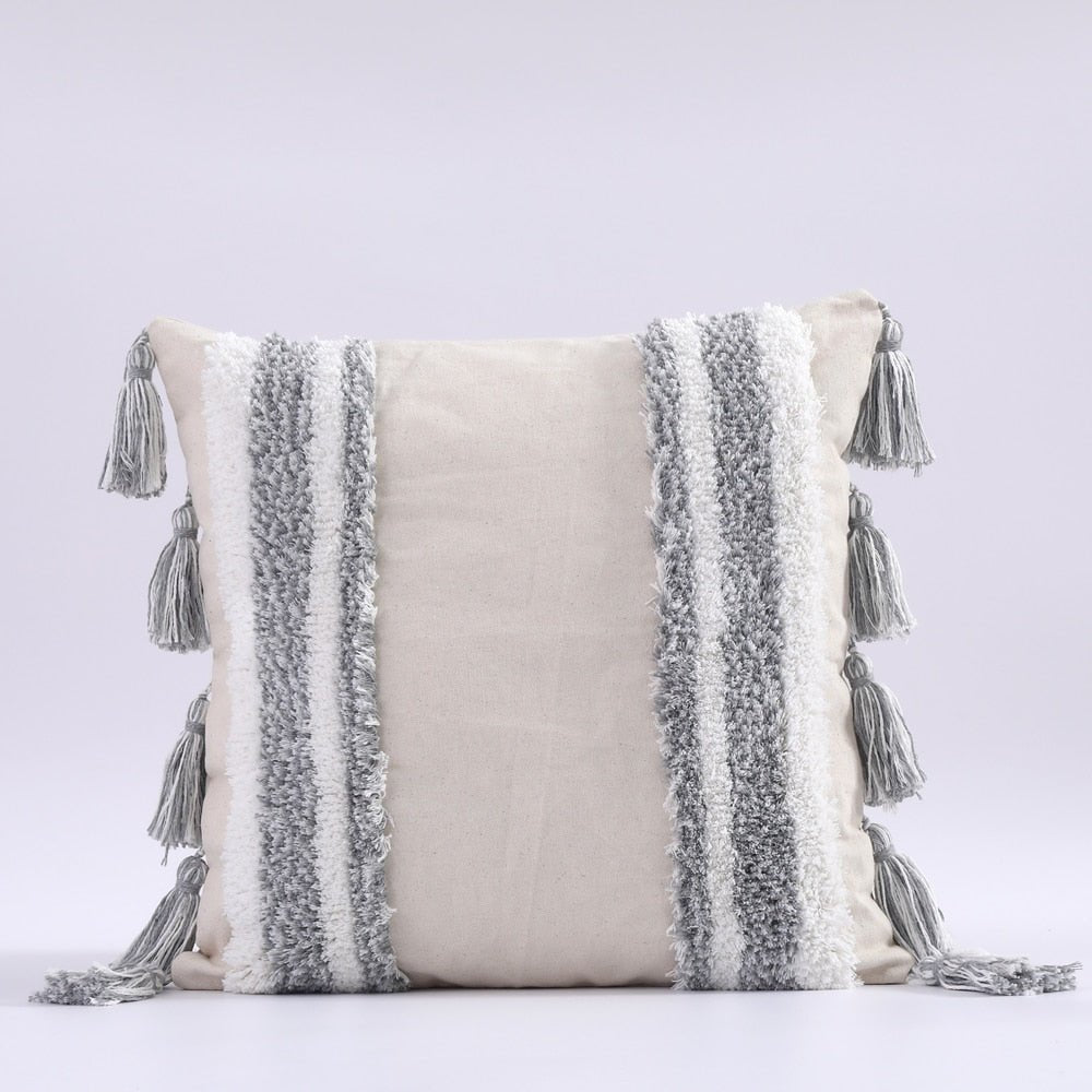 Tufted and Textured Boho Throw Pillow Covers - High Street Cottage