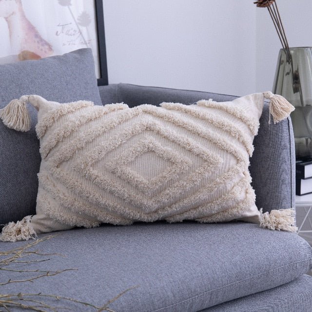Tufted and Textured Boho Throw Pillow Covers - High Street Cottage