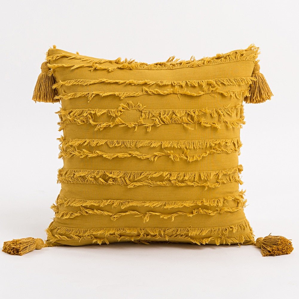 Tufted and Textured Boho Throw Pillow Covers - High Street Cottage