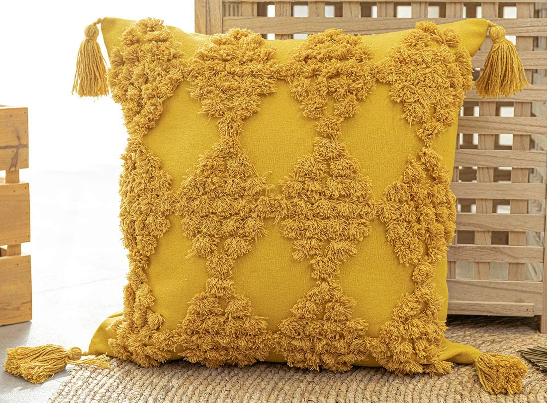 Tufted and Textured Boho Throw Pillow Covers - High Street Cottage