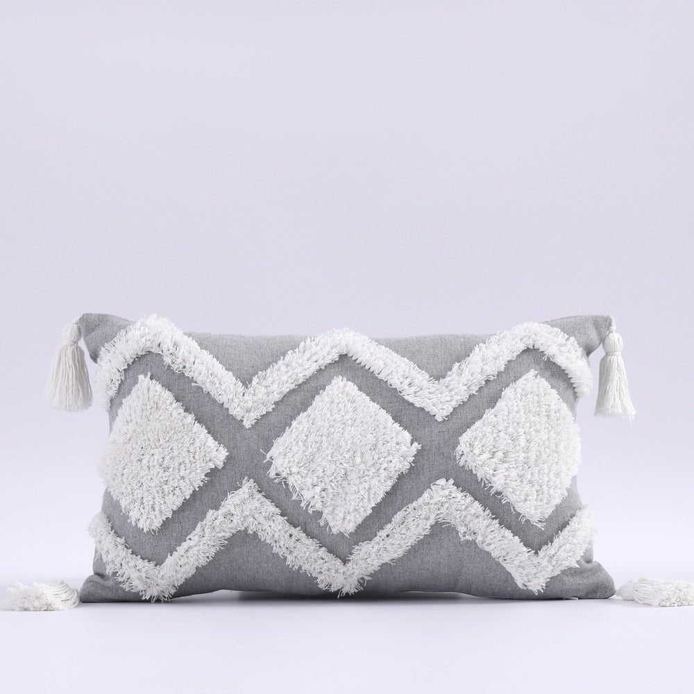 Tufted and Textured Boho Throw Pillow Covers - High Street Cottage