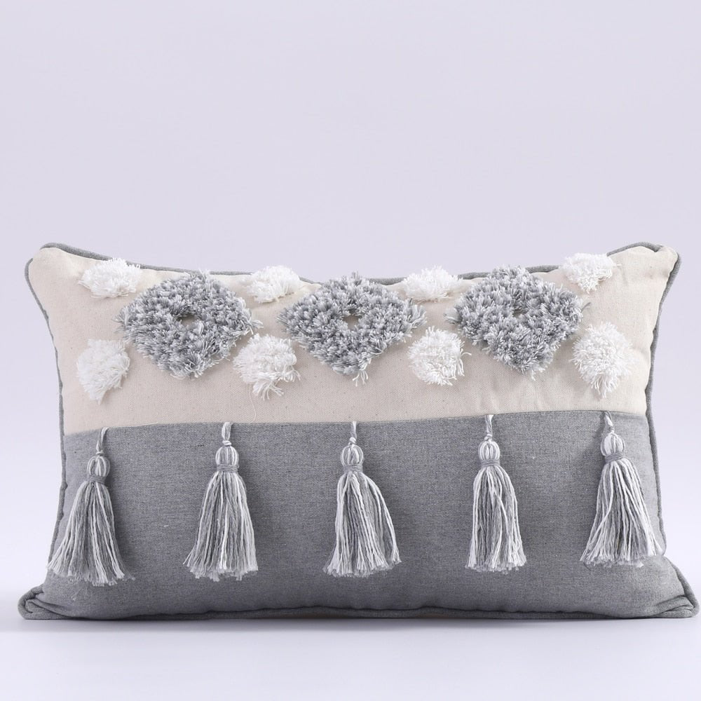 Tufted and Textured Boho Throw Pillow Covers - High Street Cottage