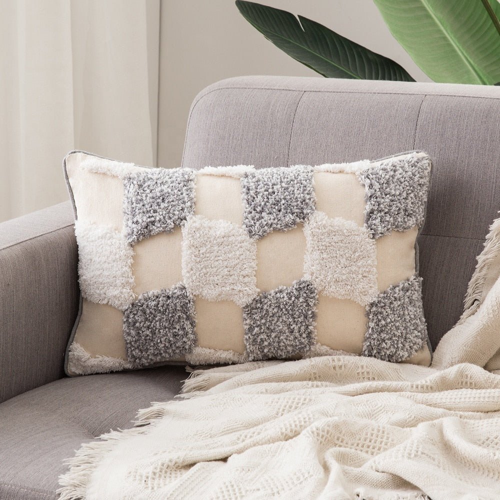 Tufted and Textured Boho Throw Pillow Covers - High Street Cottage