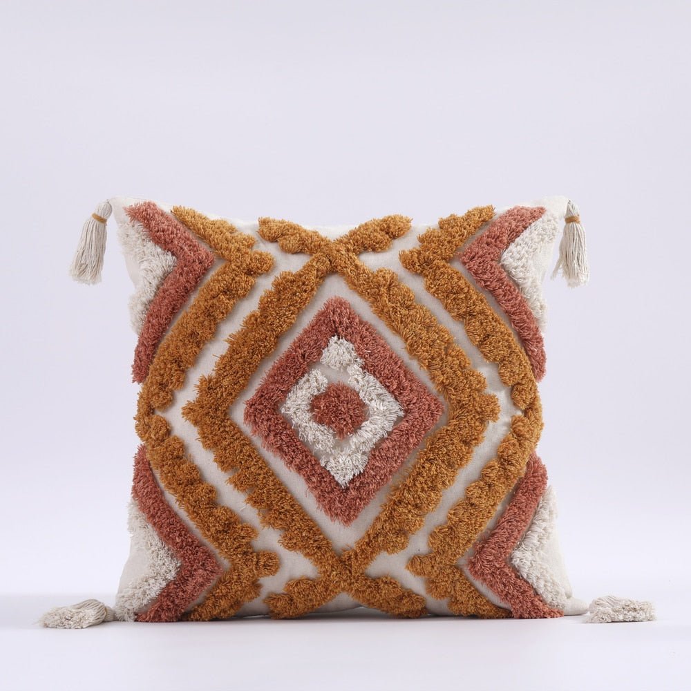 Tufted and Textured Boho Throw Pillow Covers - High Street Cottage
