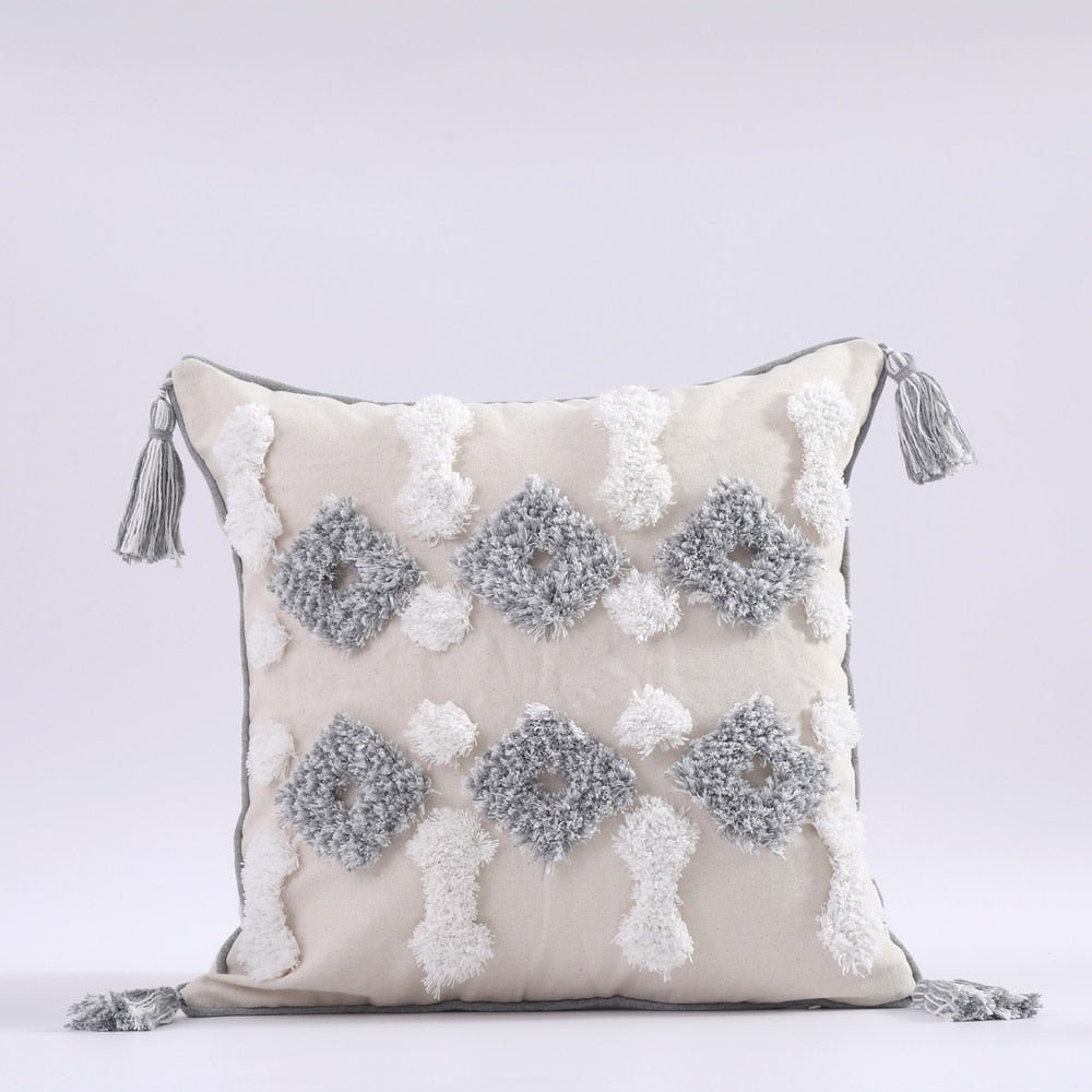 Tufted and Textured Boho Throw Pillow Covers - High Street Cottage