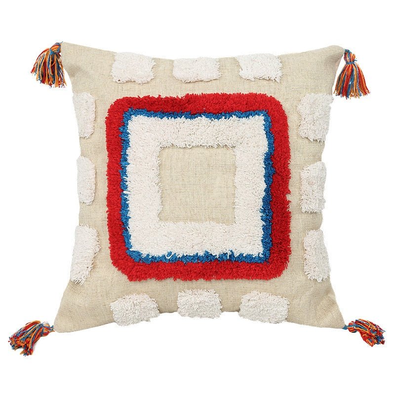 Tufted and Textured Boho Throw Pillow Covers - High Street Cottage