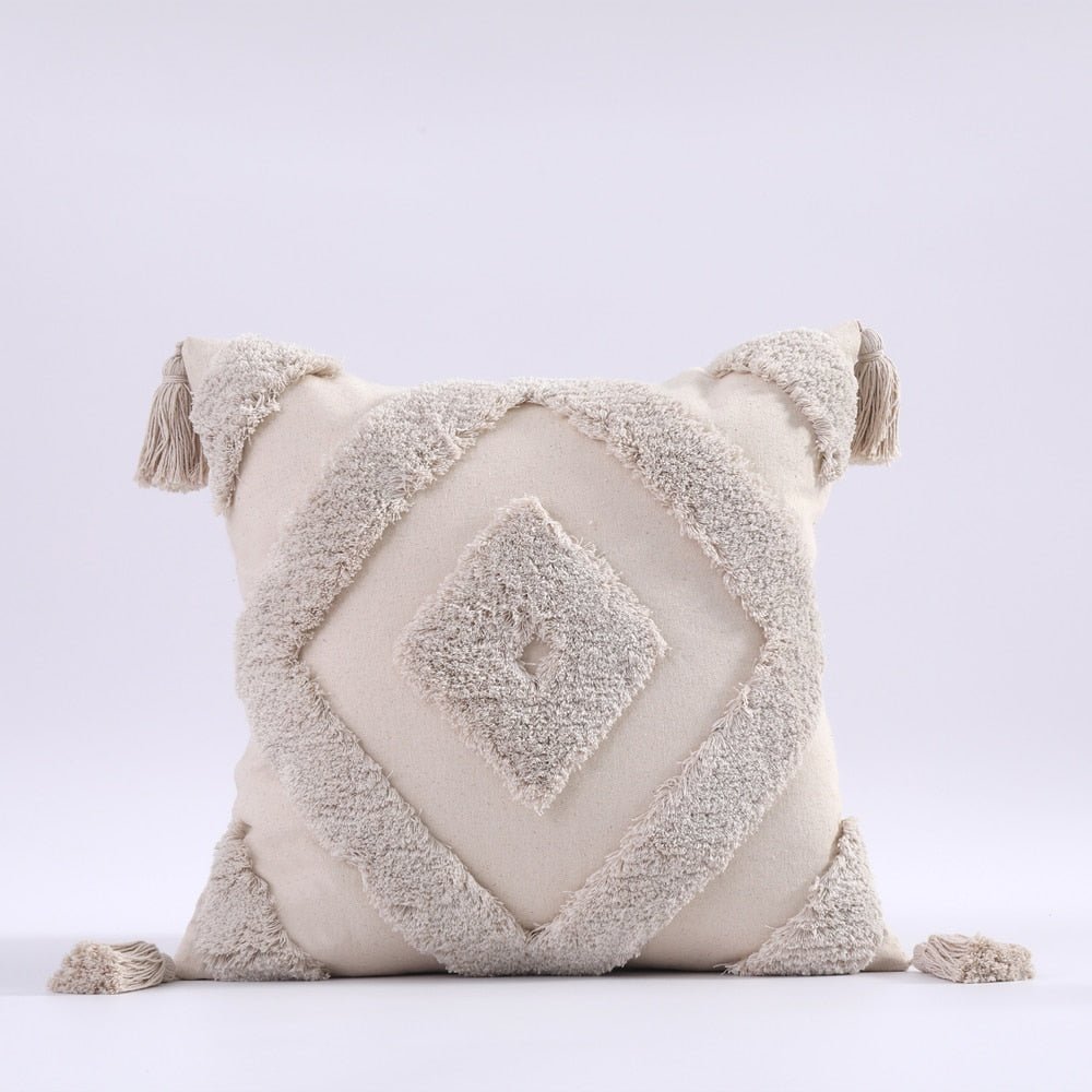 Tufted and Textured Boho Throw Pillow Covers - High Street Cottage