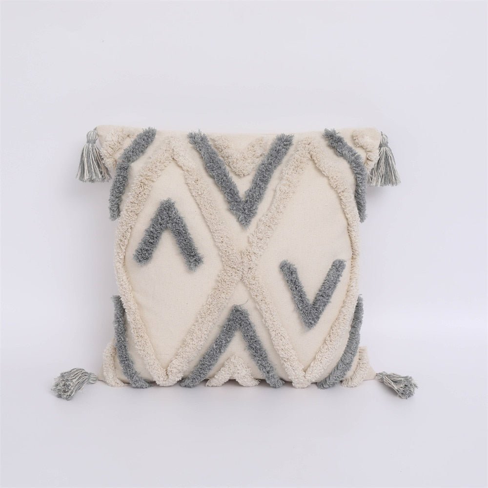 Tufted and Textured Boho Throw Pillow Covers - High Street Cottage