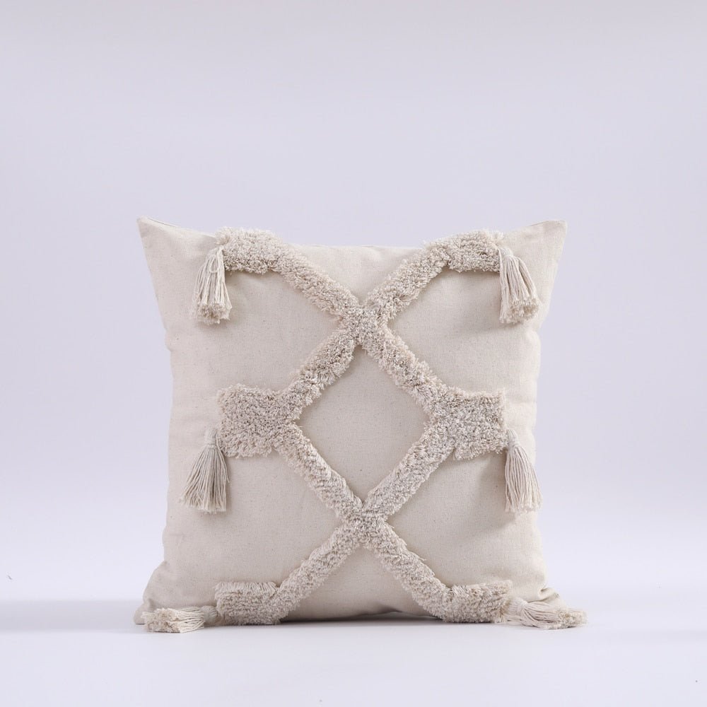 Tufted and Textured Boho Throw Pillow Covers - High Street Cottage