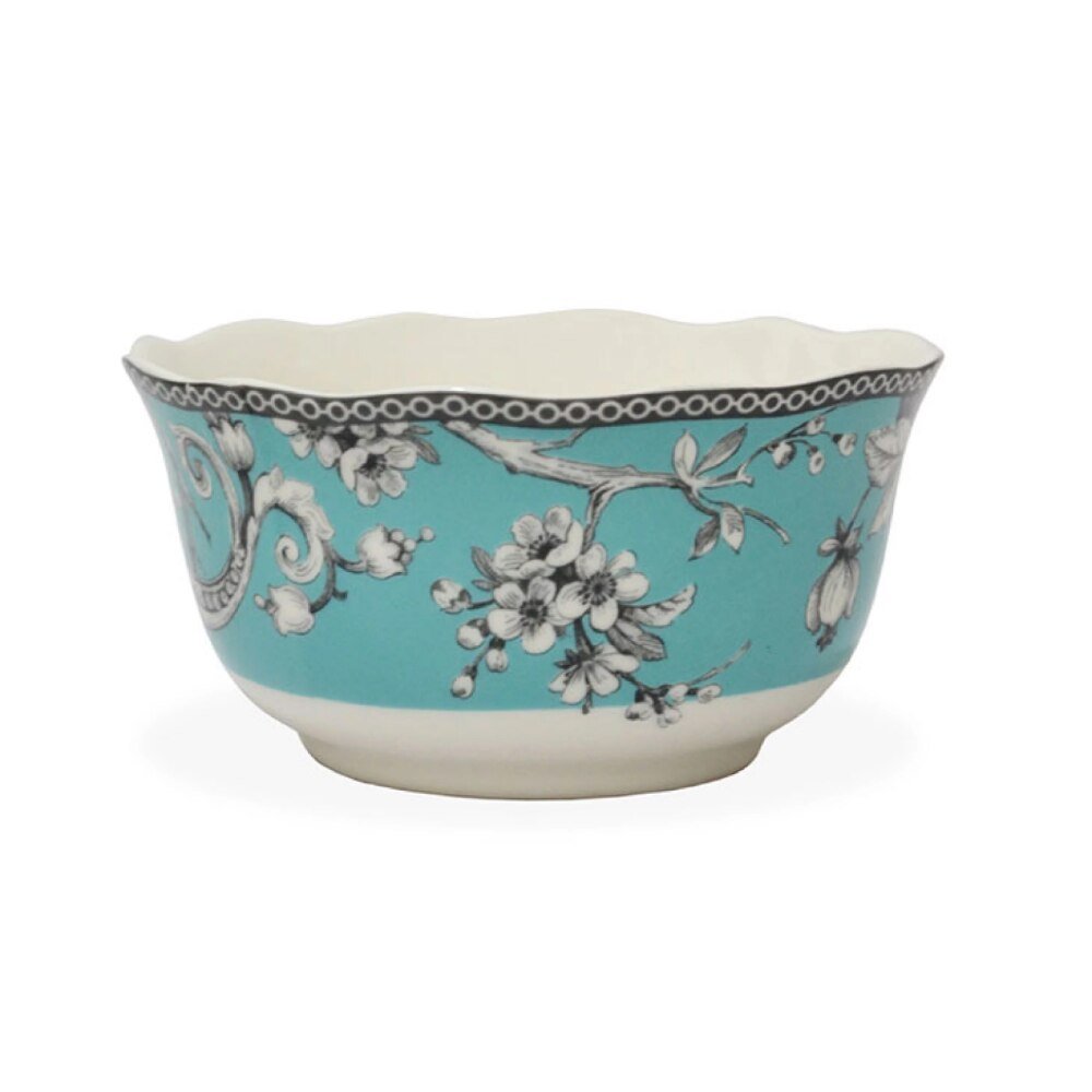 Turquoise Toile Ceramic Tableware Set - High Street Cottage