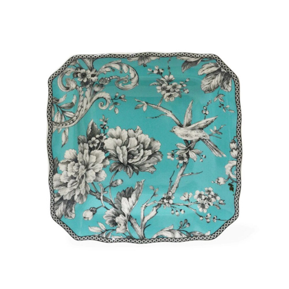 Turquoise Toile Ceramic Tableware Set - High Street Cottage