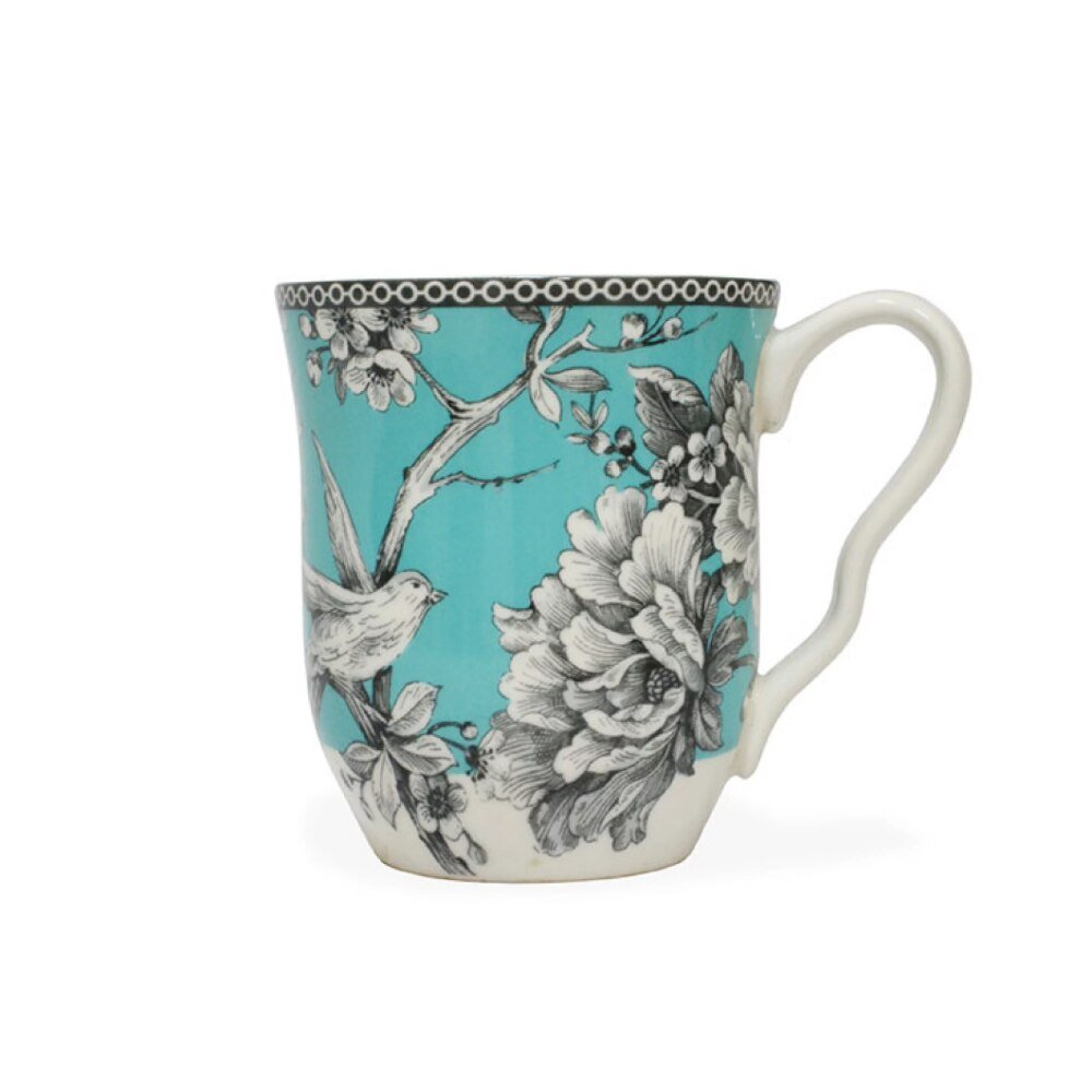 Turquoise Toile Ceramic Tableware Set - High Street Cottage