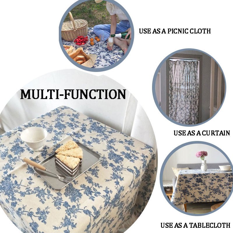 Vintage Cottage Floral Cotton Tablecloths - High Street Cottage
