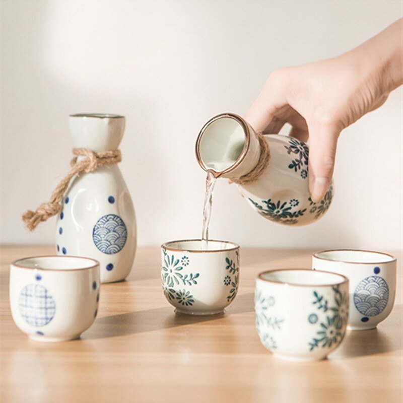 Vintage Look Japanese Sake Set - High Street Cottage